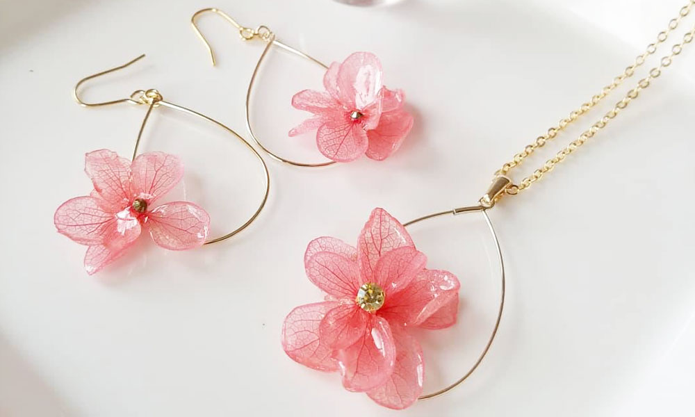 レジュフラワーアクセサリー【ペア】